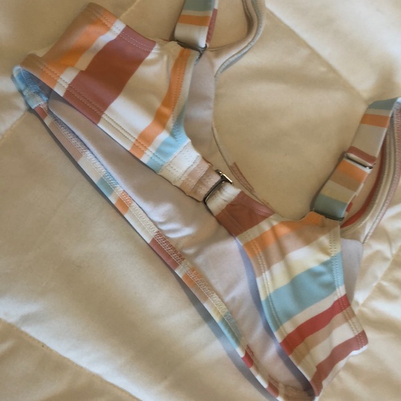 Xhilaration Striped Swim Top NWOT - Picture 2 of 7